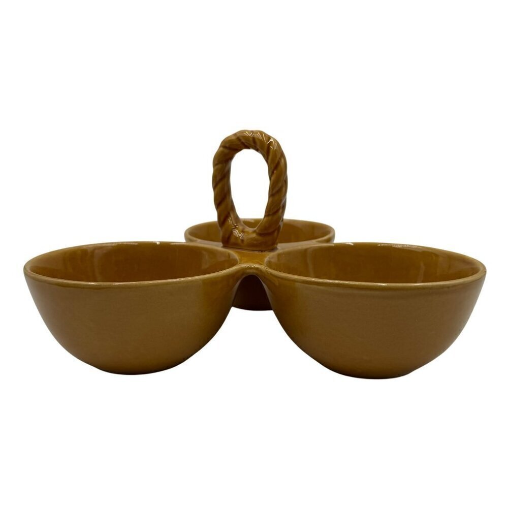Pottery Barn Ceramic Multi Use Three Section Serving Dish